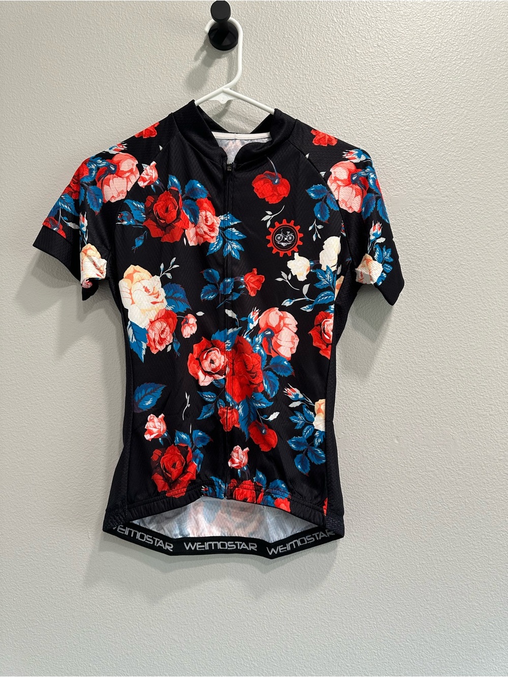 NWT Weimostar Black Floral Cycling Jersey - Women's
